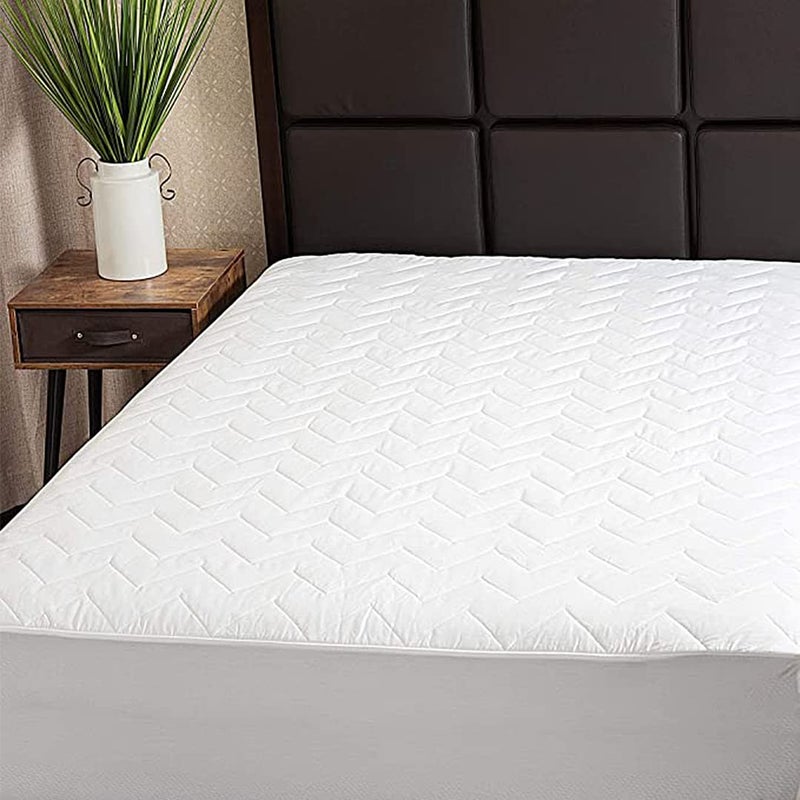 Waterguard Quilted Cotton Mattress Pad - Twin XL Size - Soft, Comfortable, and Fluffy Mattress Pad - Waterproof Mattress Protector Stretched 13" for Snug Fit on Regular Sized Mattress - Image 1
